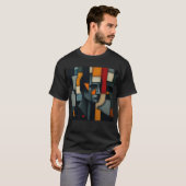 NUES Cubistisch Abstract 3 T-shirt (Voorkant volledig)