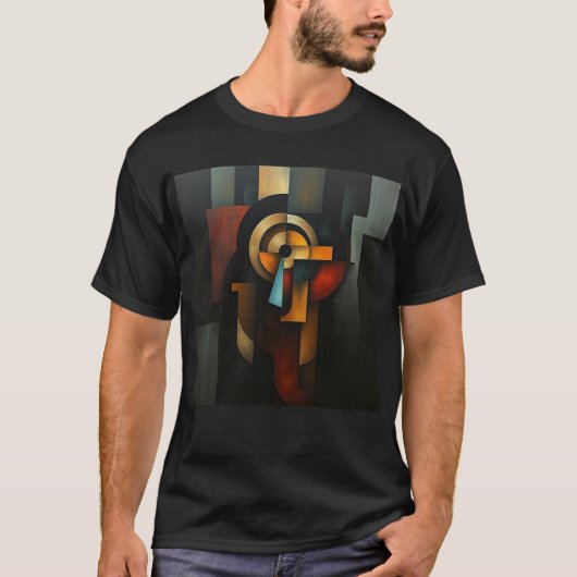 NUES Cubistische Abstracte T-shirt (Voorkant)