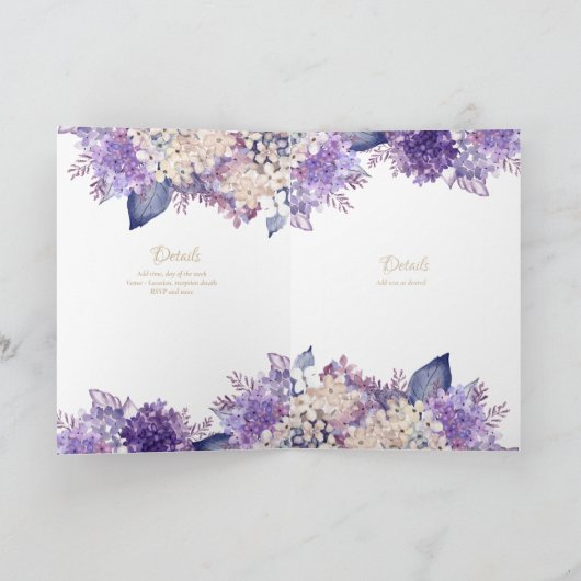 Nuestra Boda 4page FLORAL Spain Wedding INVITES Kaart (Binnen)