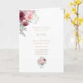 Nuestra Boda 4page FLORAL Spain Wedding INVITES Kaart (Gele Bloem)