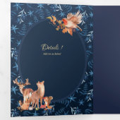 Nuestra Boda 6 pagina Drieluik Uitnodiging (Binnenzijde eerst)