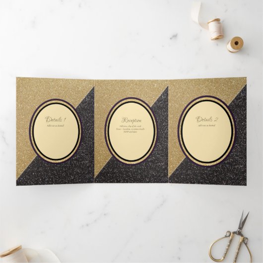 Nuestra Boda 6 pagina Drieluik Uitnodiging (Binnen)