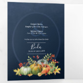 Nuestra Boda 6 pagina Drieluik Uitnodiging (Binnenzijde eerst)