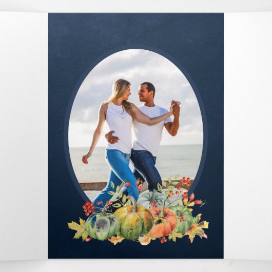 Nuestra Boda 6 pagina Drieluik Uitnodiging (Binnenkant midden)