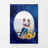 Nuestra Boda 6 pagina Zonnebloemen Weddenschap Drieluik Uitnodiging (Cover)