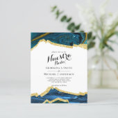 Nuestra Boda AGATE Gold Spanish Wedding INVITE (Staand voorkant)