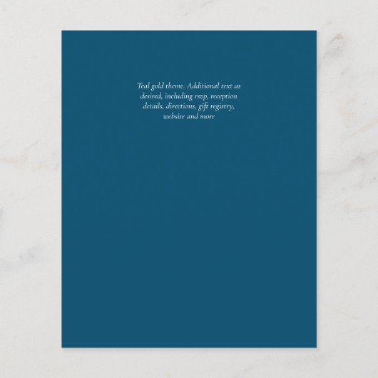 Nuestra Boda AGATE Gold Spanish Wedding INVITE (Achterkant)