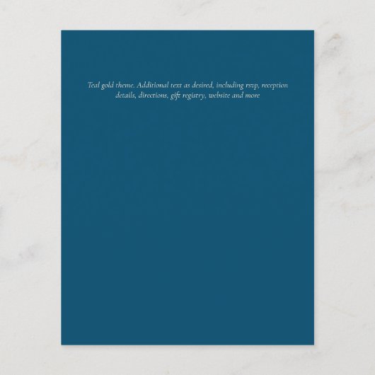 Nuestra Boda AGATE Gold Spanish Wedding INVITE (Achterkant)