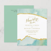 Nuestra Boda AGATE Gold Spanish Wedding INVITE (Voorkant / Achterkant)