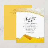 Nuestra Boda AGATE Gold Spanish Wedding INVITE (Voorkant / Achterkant)