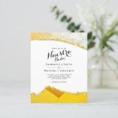 Nuestra Boda AGATE Gold Spanish Wedding INVITE (Staand voorkant)