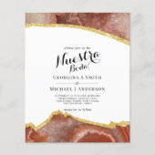 Nuestra Boda AGATE Gold Spanish Wedding INVITE (Voorkant)