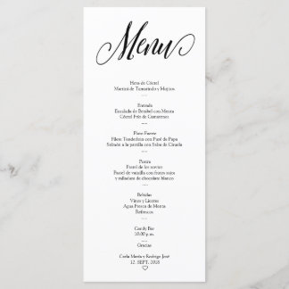 NUESTRA BODA Bewerkbare Spaans Menu Kaart
