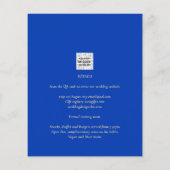 NUESTRA BODA Blue Monochrome Wedding NVITE Flyer (Achterkant)