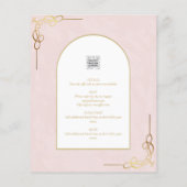 Nuestra Boda Budget Gold Accent Bilingual Invite (Achterkant)