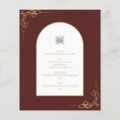 Nuestra Boda Budget Gold Accent Bilingual Invite Flyer (Achterkant)