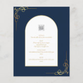 Nuestra Boda Budget Gold Accent Bilingual Invite Flyer (Achterkant)