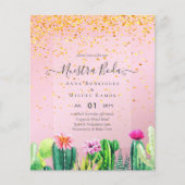 Nuestra Boda CACTI Fiesta Spain Wedding INVITE (Voorkant)