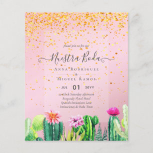 Nuestra Boda CACTI Fiesta Spain Wedding INVITE