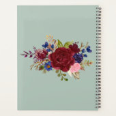 NUESTRA BODA de Flores Burdeos BURGUNDY Planner (Achterkant)