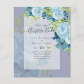 NUESTRA BODA Dusty Blue Floral BUDGET (Voorkant)