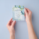 NUESTRA BODA Dusty Blue Floral BUDGET Flyer (Hand)