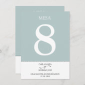 NUESTRA BODA Editable Spain Table Number Kaart (Voorkant / Achterkant)