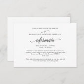 NUESTRA BODA Editable Spain trouwinfo card Informatiekaartje (Voorkant / Achterkant)