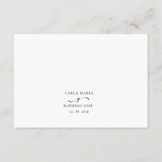 NUESTRA BODA Editable Spain trouwinfo card Informatiekaartje (Achterkant)