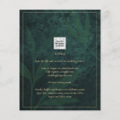 NUESTRA BODA Emerald Green Gold Gypsophila INVITE Flyer (Achterkant)
