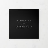 Nuestra Boda Engels Spaans tweetalig huwelijk Drieluik Uitnodiging (Cover)