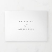 Nuestra Boda Engels Spaans tweetalige bruiloft Drieluik Uitnodiging (Cover)