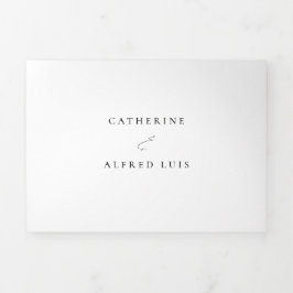 Nuestra Boda Engels Spaans tweetalige bruiloft Drieluik Uitnodiging