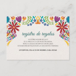 Nuestra Boda Flowers Botanical Spanish Wedding Informatiekaartje
