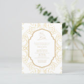 Nuestra Boda GOLD Lijst Spaans huwelijk INVITE (Staand voorkant)
