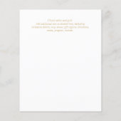 Nuestra Boda GOLD Lijst Spaans huwelijk INVITE (Achterkant)