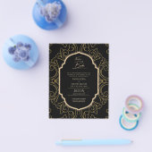 Nuestra Boda GOLD Lijst Spaans huwelijk INVITE Flyer (Enkel)