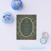 Nuestra Boda GOLD Lijst Spaans huwelijk INVITE Flyer (Enkel)