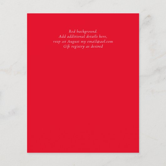 Nuestra Boda Gold Text AGATE Wedding INVITE (Achterkant)