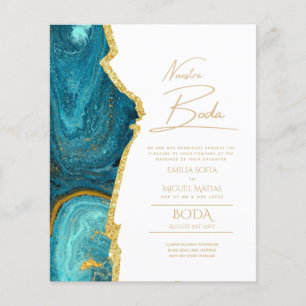 Nuestra Boda Gold Text AGATE Wedding INVITE