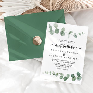 Nuestra Boda Green Delight Eucalyptus Wedding Kaart