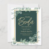 Nuestra Boda Greenery Spain WEDDING QR CODE (Voorkant)