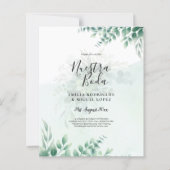 NUESTRA BODA Greenery Spanish WEDDING Invitation (Voorkant)