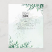 NUESTRA BODA Greenery Spanish WEDDING Invitation Flyer (Achterkant)