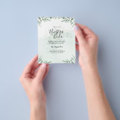 NUESTRA BODA Greenery Spanish WEDDING Invitation Flyer (Hand)