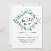 Nuestra Boda Invitacion Eucalyptus Modern Greenery (Voorkant)
