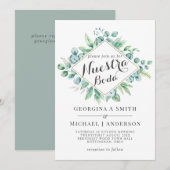 Nuestra Boda Invitacion Eucalyptus Modern Greenery (Voorkant / Achterkant)