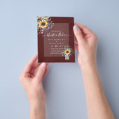 Nuestra Boda Invitacion Spain Wedding SUNFLOWERS Flyer (Hand)