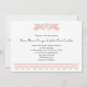 Nuestra Boda Papel Picado Tortelduifjes in Roos Go Kaart (Voorkant)