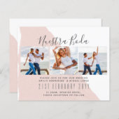 Nuestra Boda Photo Collage Wedding INVITE (Voorkant / Achterkant)